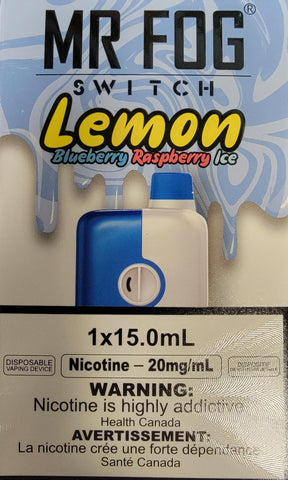 Mr Fog Switch: Lemon Blueberry Raspberry Ice 5500 Puffs