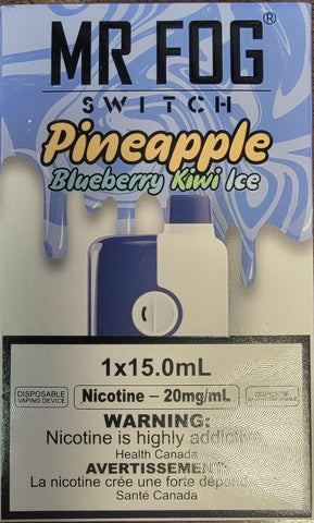 Mr Fog Switch: Pineapple Blueberry Kiwi Ice 5500 Puffs