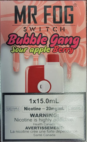 Mr Fog Switch: Bubble Gang Sour Apple Berry 5500 Puffs
