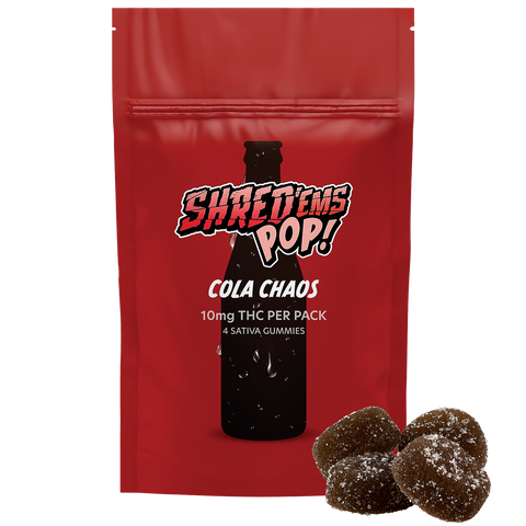 Shred'ems Pop: Cola Chaos THC Gummies (Sativa)
