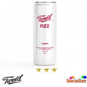 Tweed: Fizz Cherry Seltzer Water THC (Hybrid)